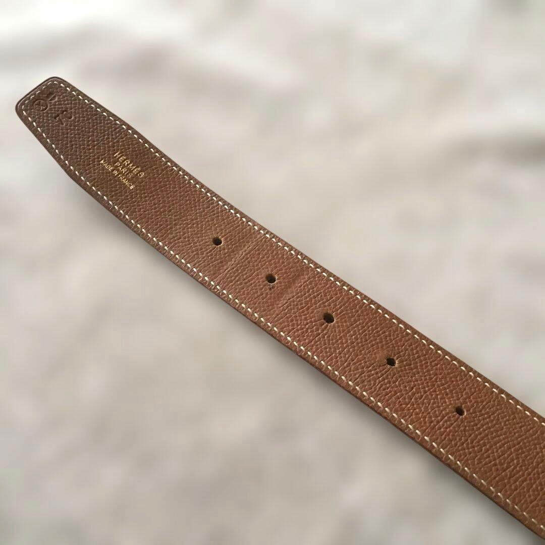 エルメス　ベルト　リバーシブル　バックルなし　70