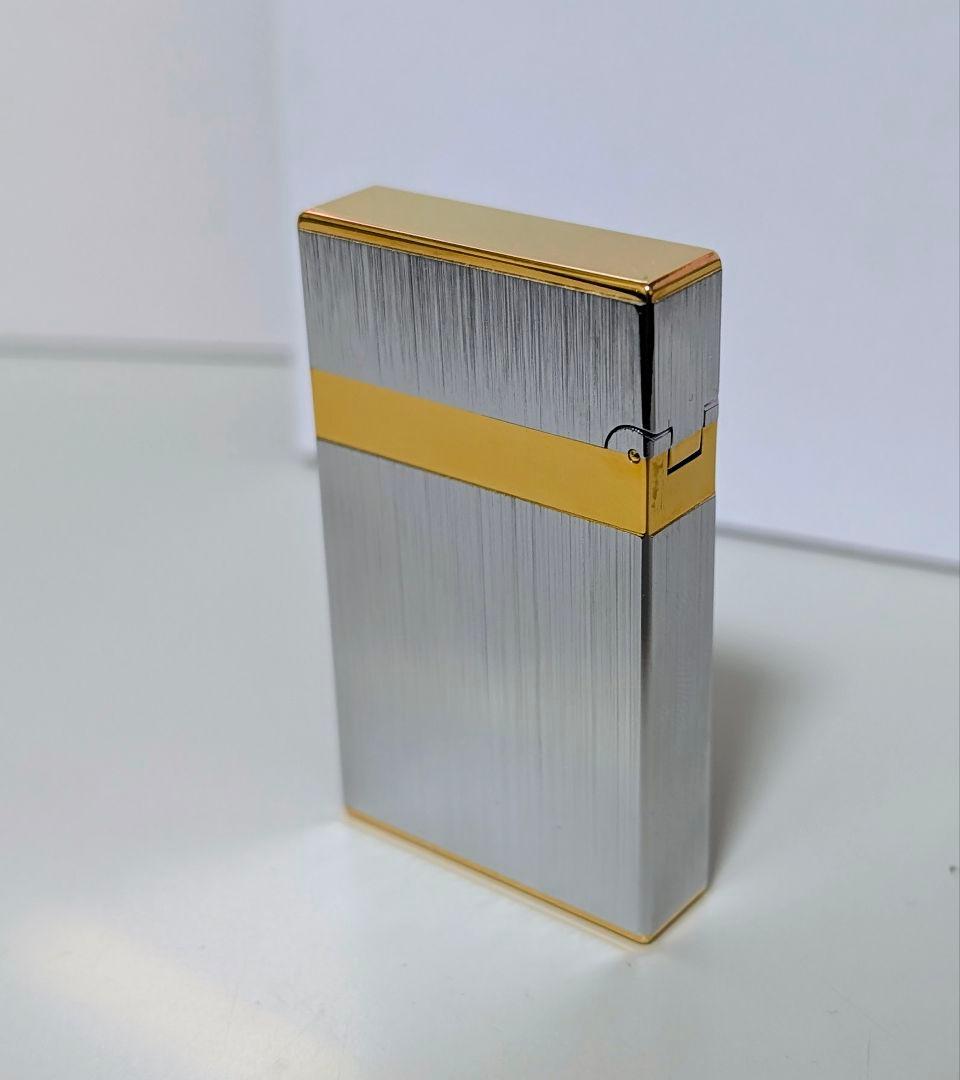 アッサラーム シルバーゴールドコンビカラー　ガスライター　明朗開閉音