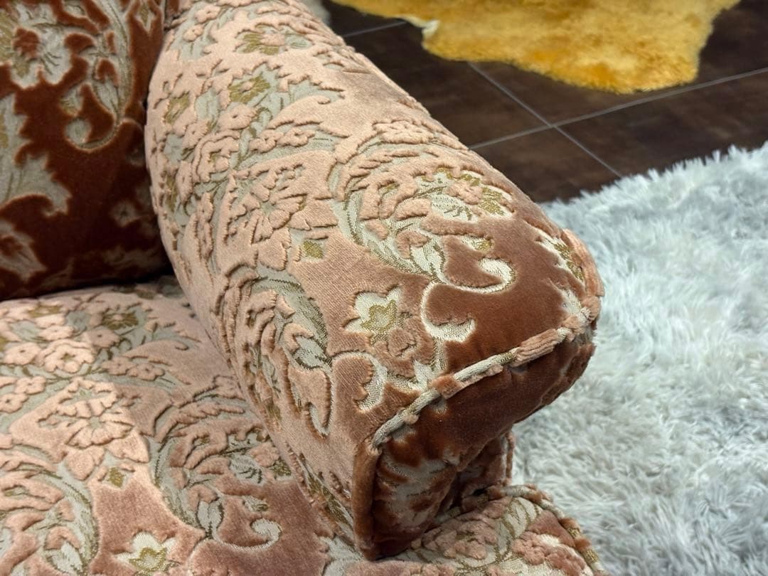 ソファ　ベロア　クラシック　金華山織　クラシカル　レッド　ヴィンテージ　IZ