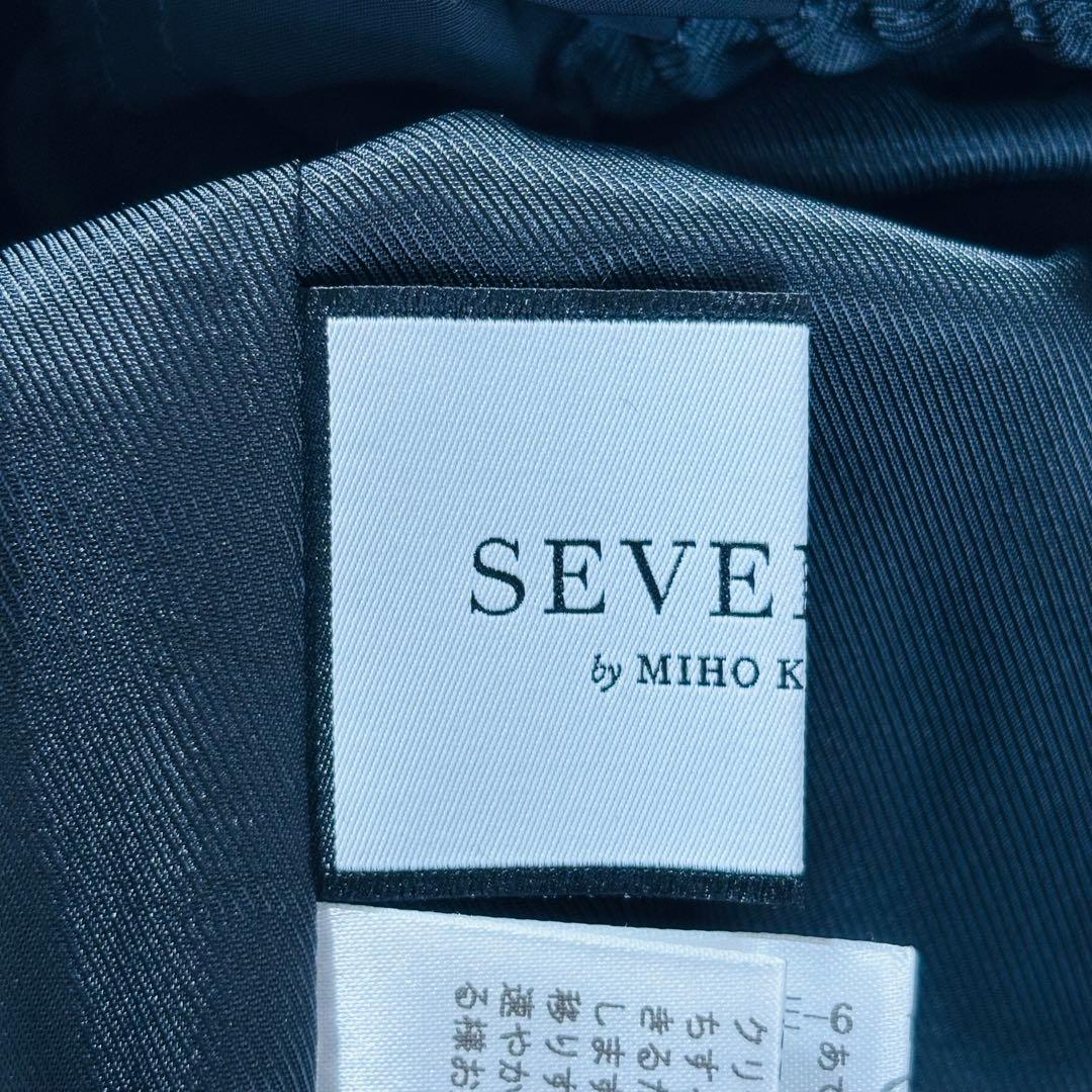 776 セブンテン 襟付きタフタワンピース 2way ブラック S 20AW