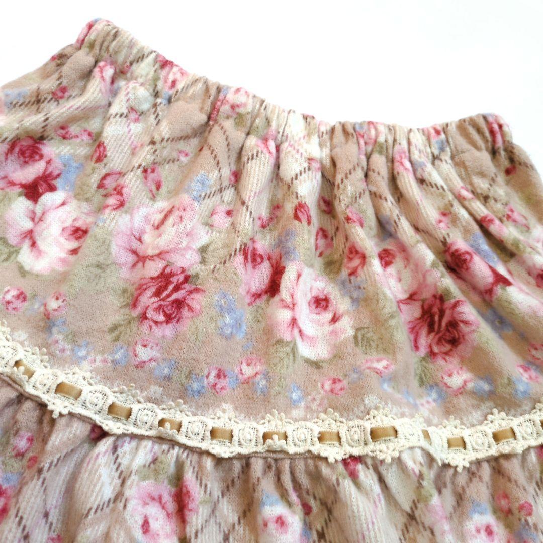 LIZ LISA/リズリサ スカパン ミニスカート 起毛 花柄 リボン