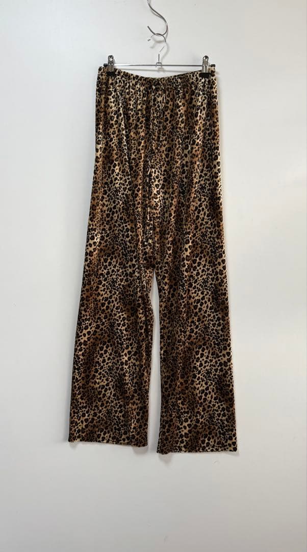 90s usa製 レオパード柄 ベロアパンツ hooked jantiques