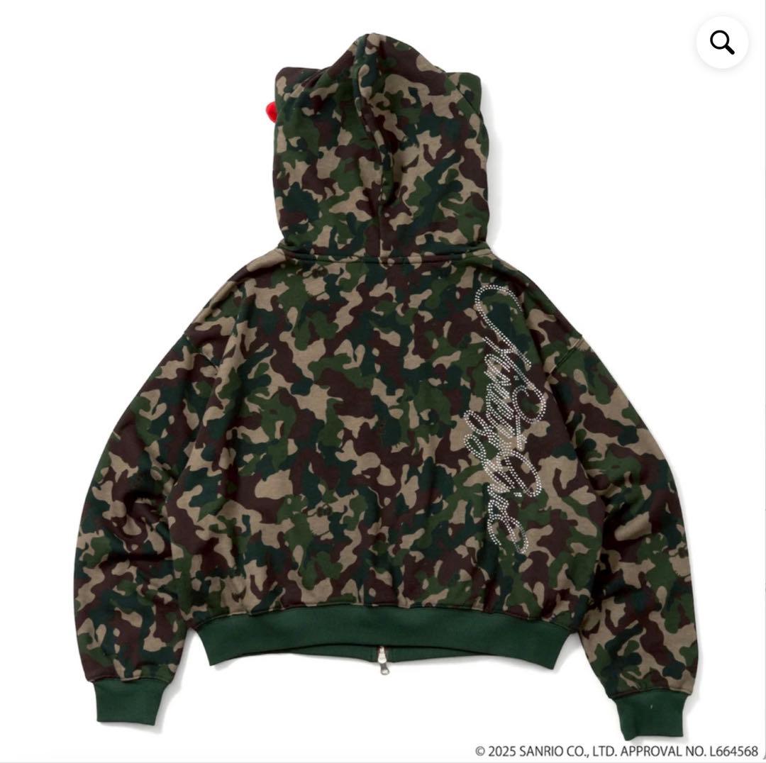 9090girl ×HELLO KITTY Eared Zip Hoodie