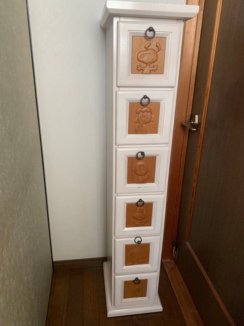 スヌーピー　SNOOPY 木彫り　収納　木製　海外　チェスト　希少
