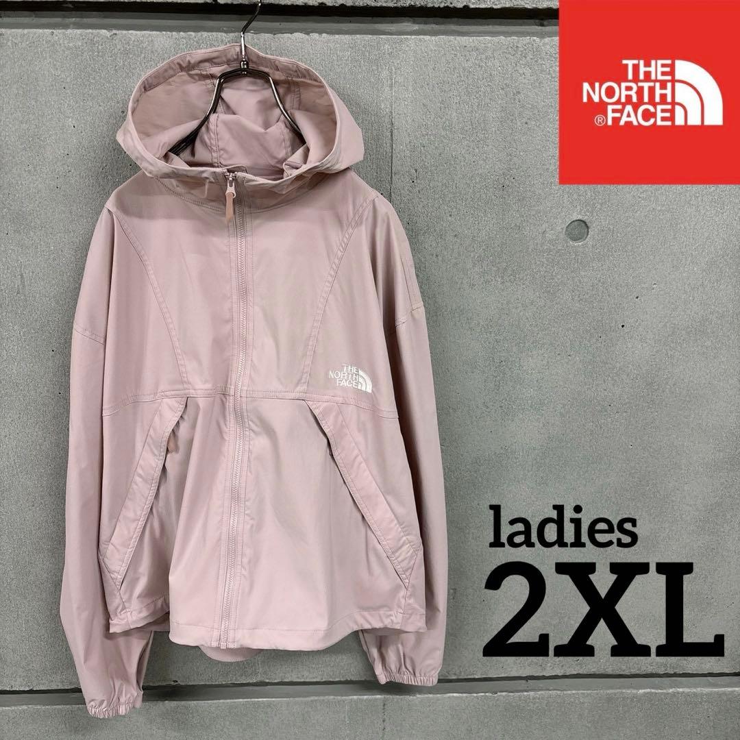 新品　ノースフェイス　ナイロンパーカー　ピンク　レディース2XL