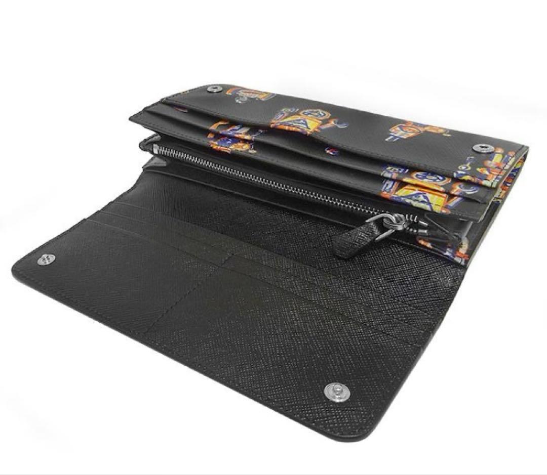 バンブー 　PRADA ロボット柄 長財布 ブラック　プラダ　1MH132