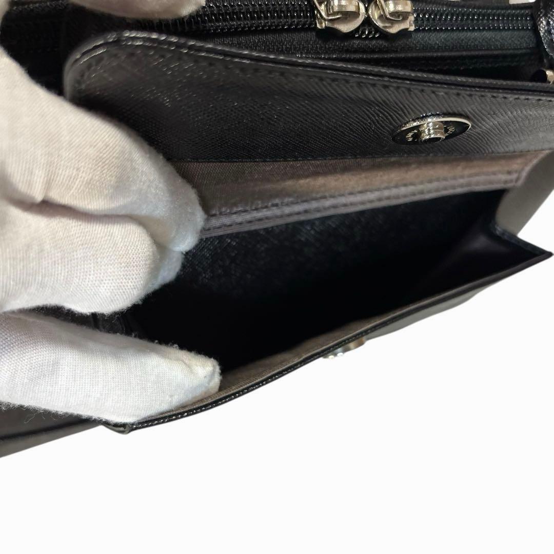 【極美品】希少　BURBERRY サフィアーノ　レザー　ハンドバッグ　ブラック