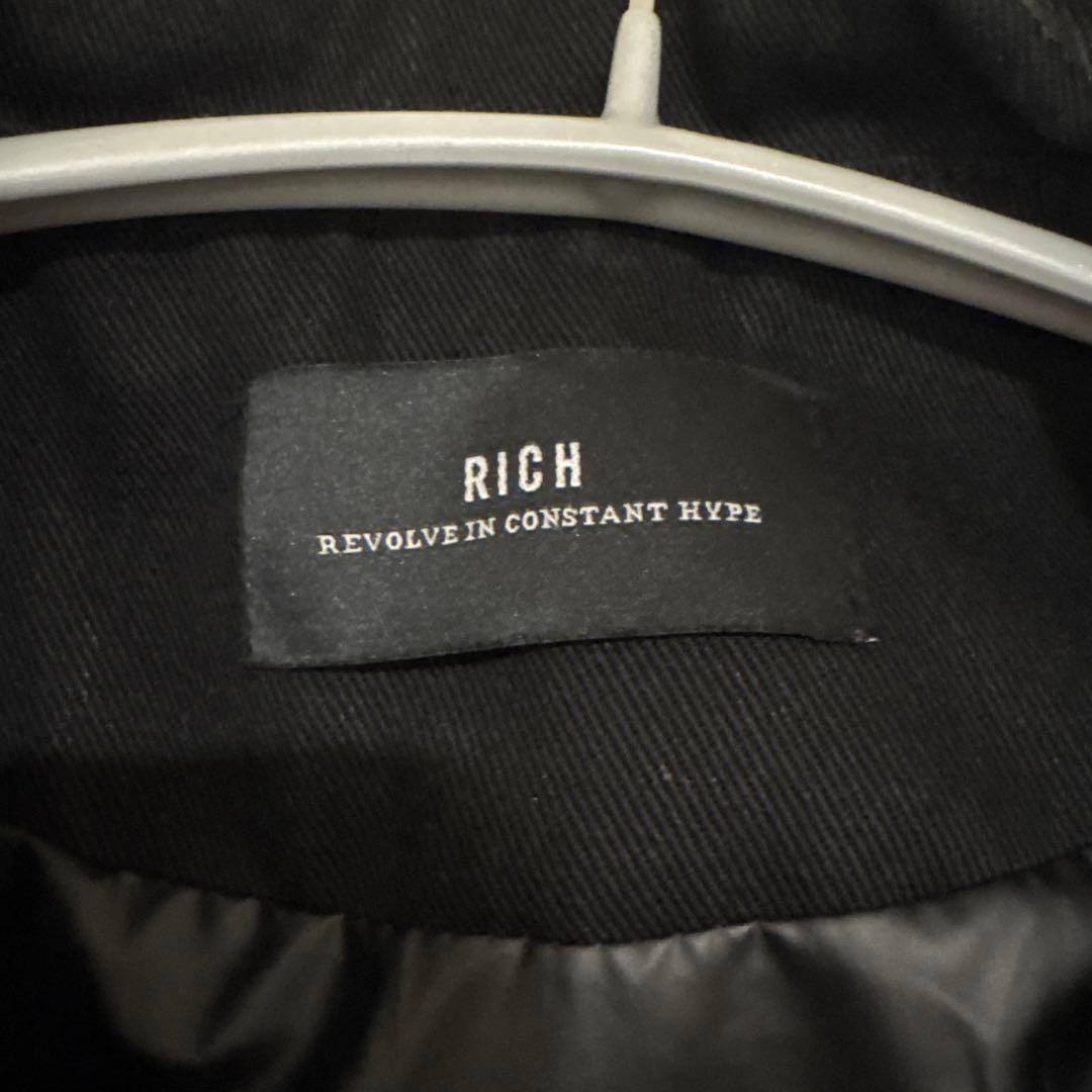 XU RICH ブラックコーティングデニムジャケット