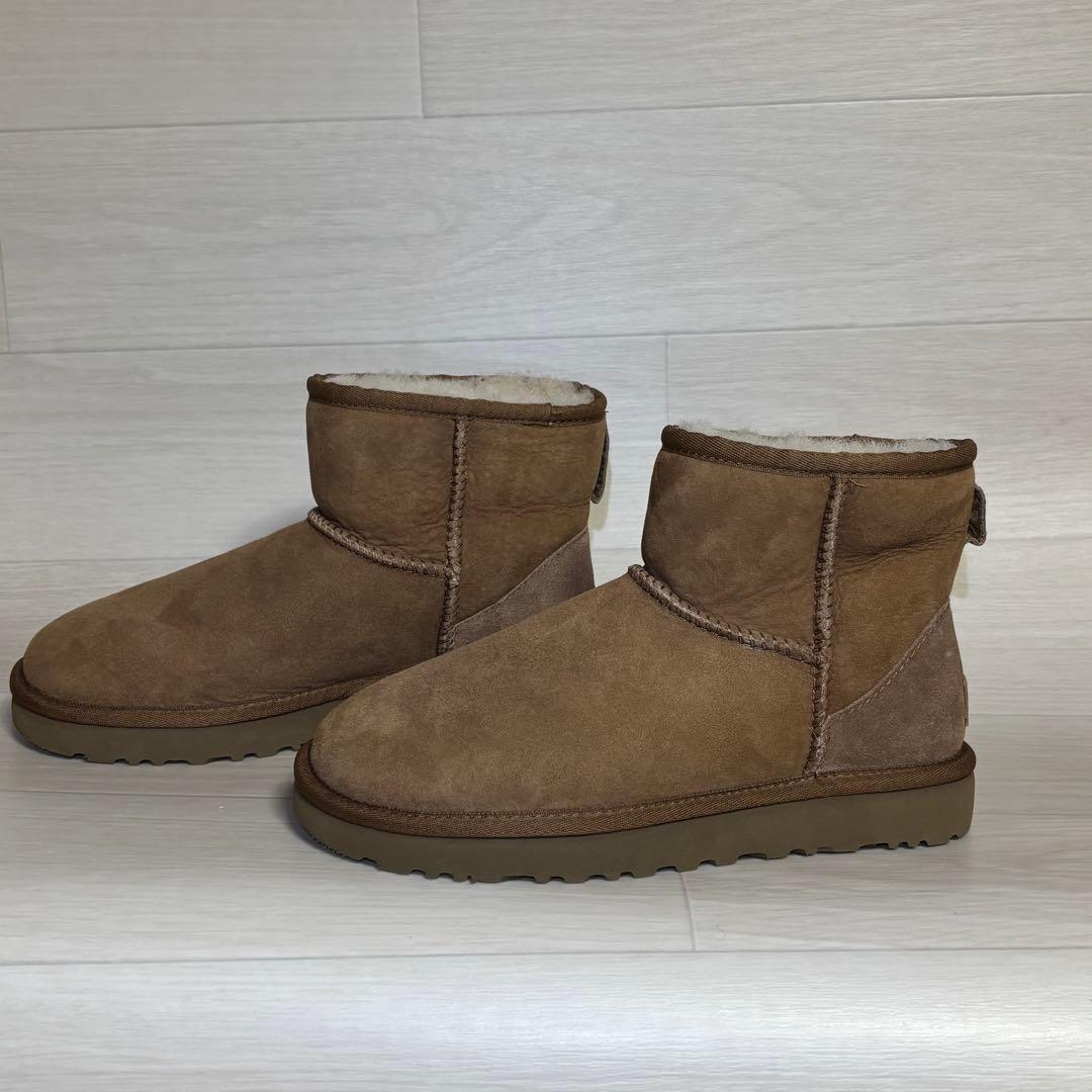 【ほぼ未使用】UGG ムートンブーツ 23cm チェスナット ボア 美品 定番