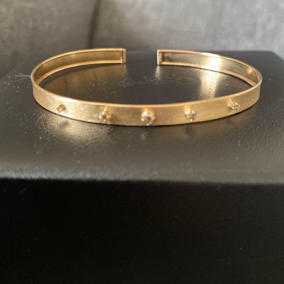 K18バングルブラウンダイヤ