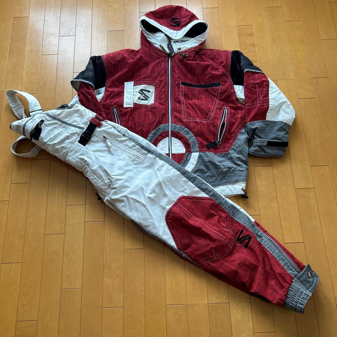 Salomon スキーウェア 赤/白/グレー