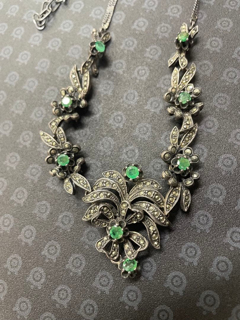 ヴィンテージ　sv925 色石ネックレス　31.4g