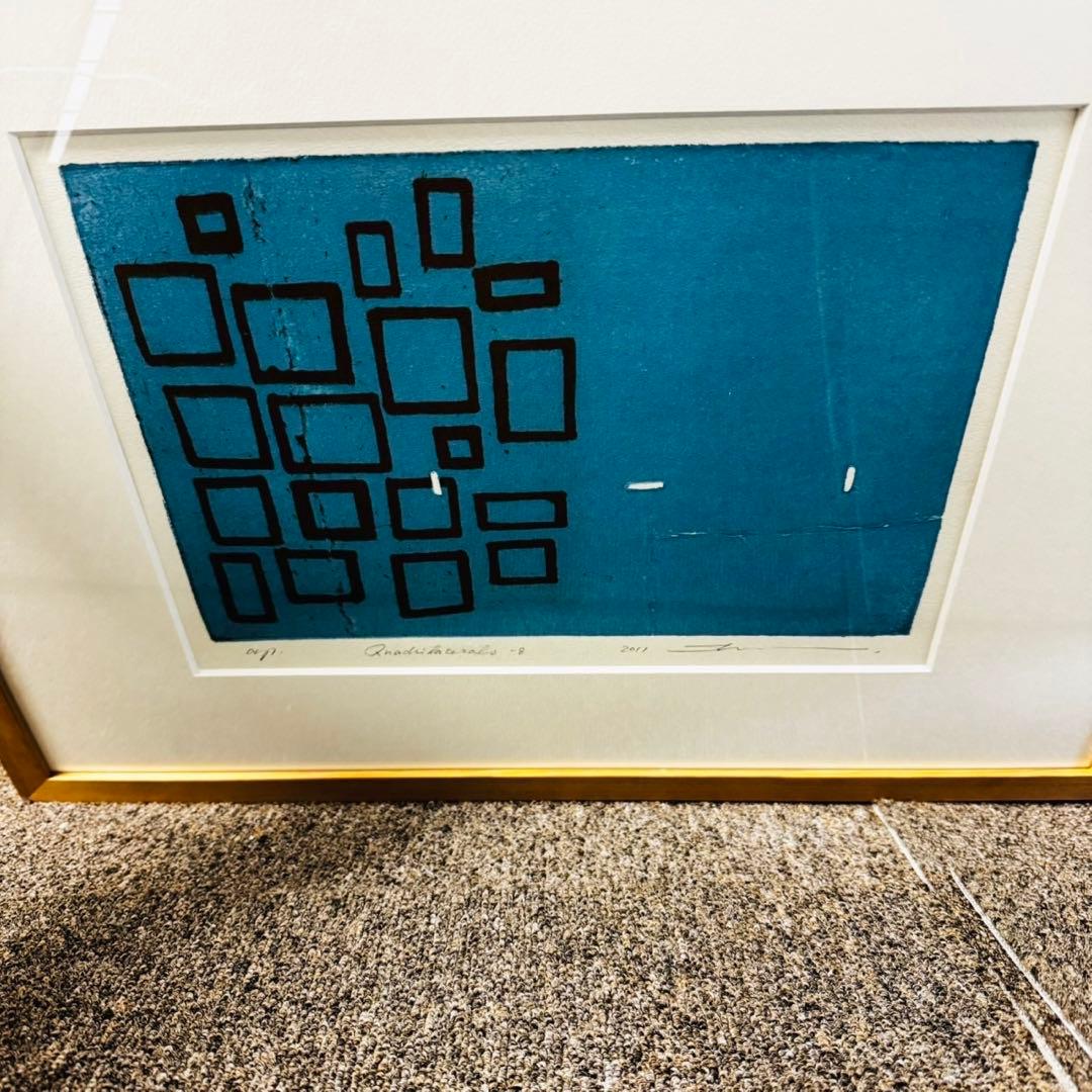 D26美品✨黒木周 版画 クロスグラフ IDEE アート品 おしゃれインテリア