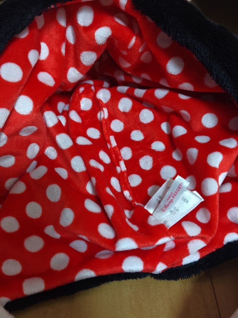 【美品】ディズニー　ミニー　ファンキャップマフラー