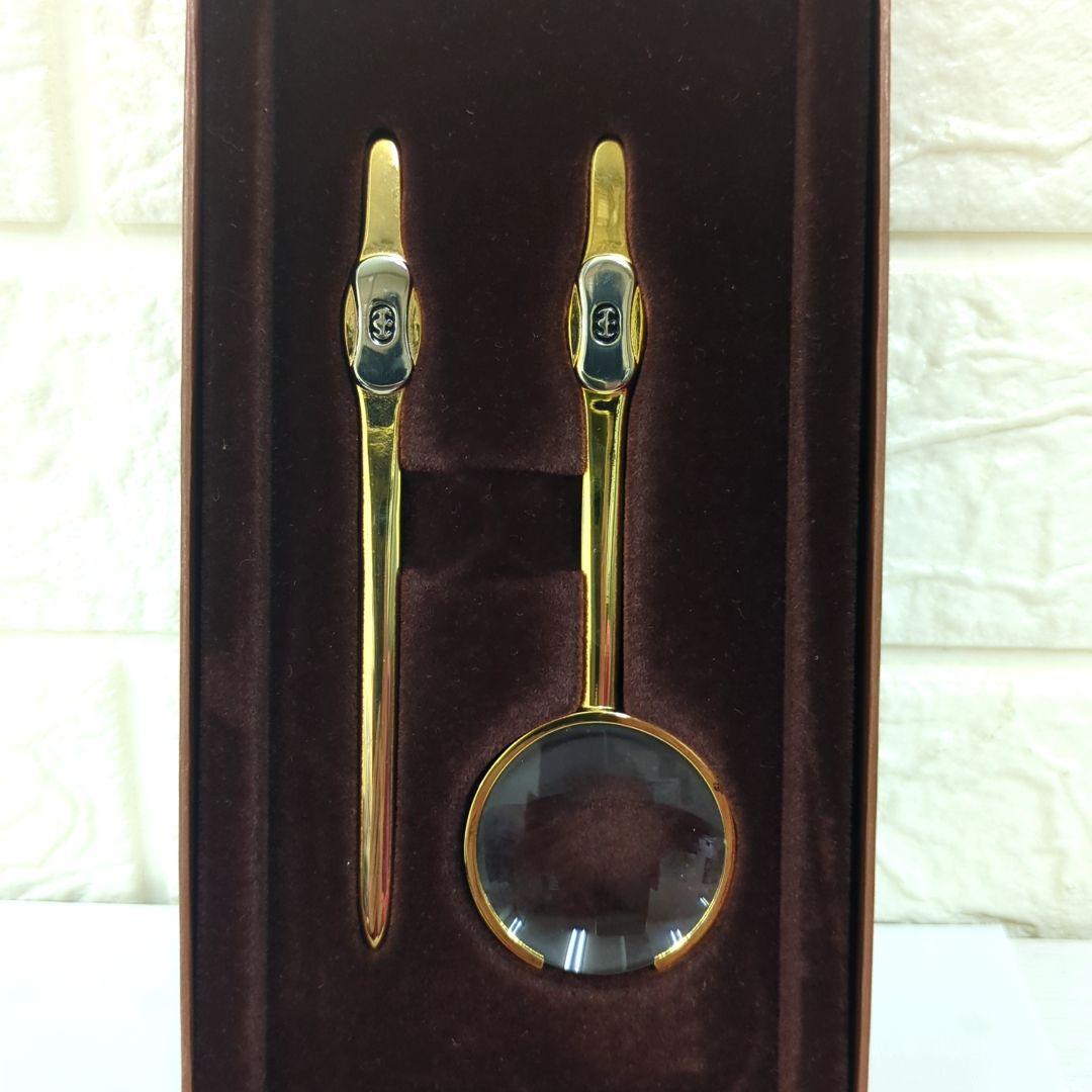 グッチ オールドグッチ ペーパーナイフ ルーペ セット ゴールド ヴィンテージ