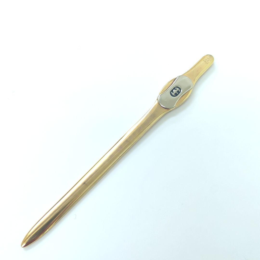 グッチ オールドグッチ ペーパーナイフ ルーペ セット ゴールド ヴィンテージ