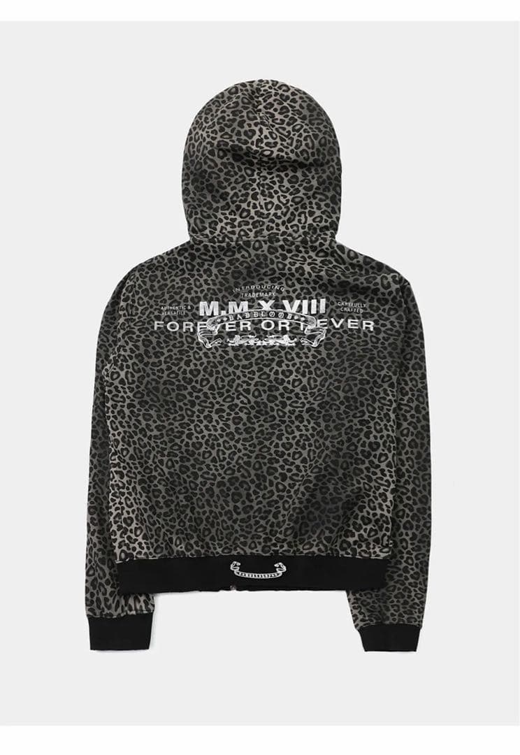 Badblood ヒョウ柄 フルジップパーカー M.M.XVIII