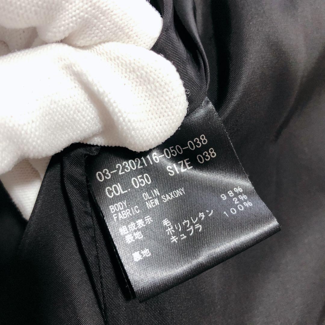 セオリーリュクス OLIN NEW SAXONY ロングジレ ブラック　黒　38