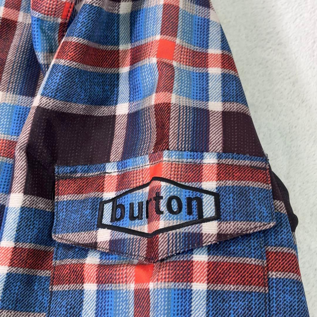 美品【BURTON】バートンスノボウェア DRYRIDE チェック 13ロゴ L