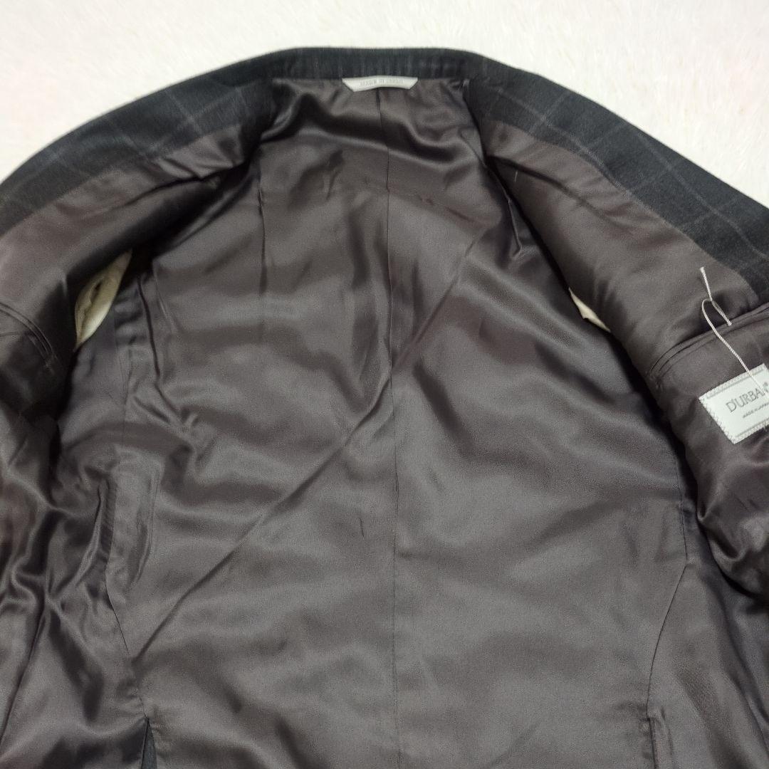 未使用級　ロロピアーナ　ダーバン　テーラードジャケット　ペンチェック　グレー