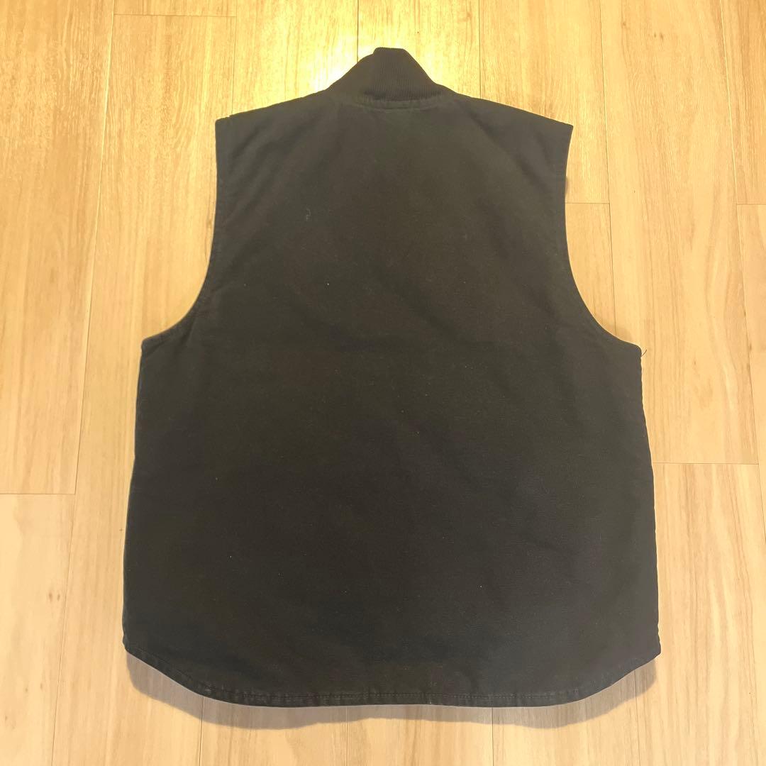 carhartt ベスト カーハート ダックベスト ブラック キルティング　古着