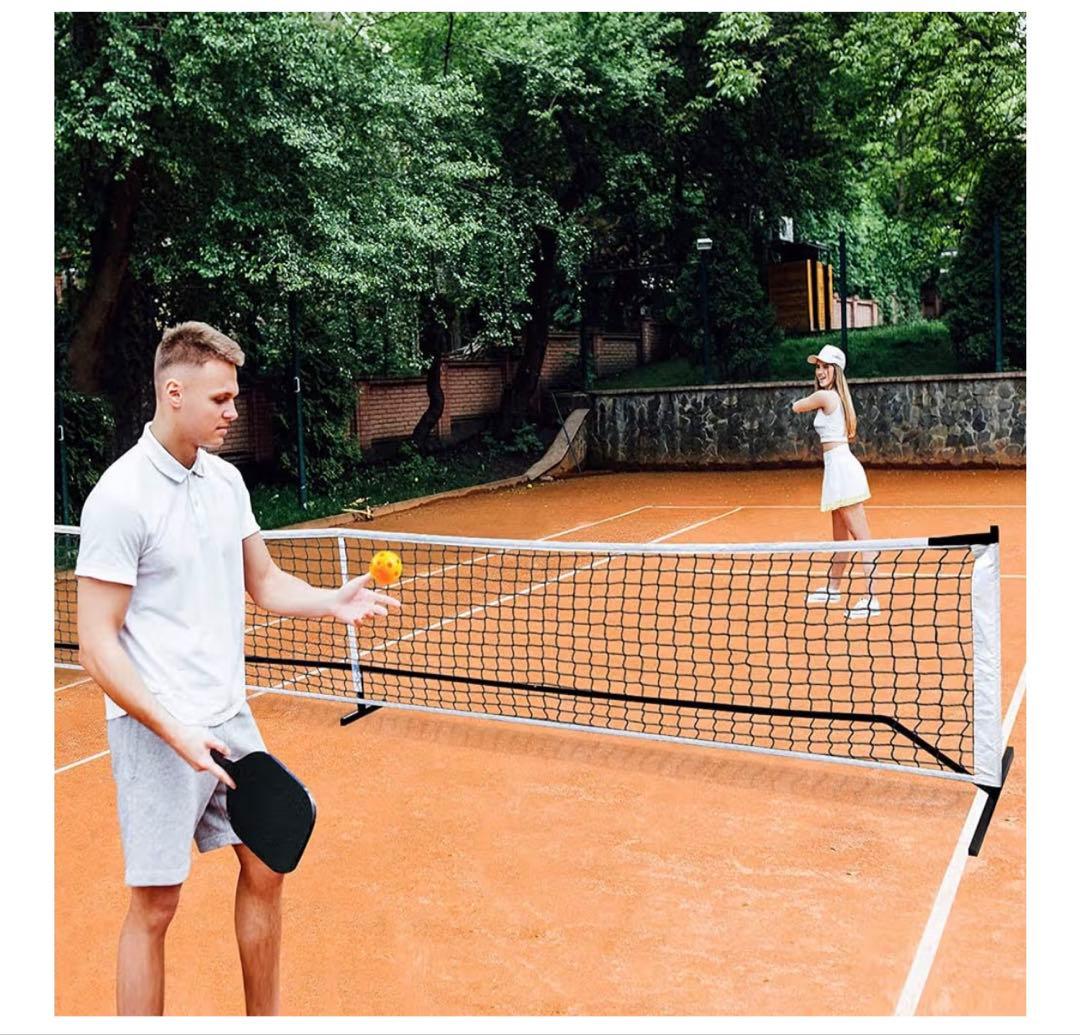 【新品】ピックルボールネット セット金属フレームスタンドと22ft