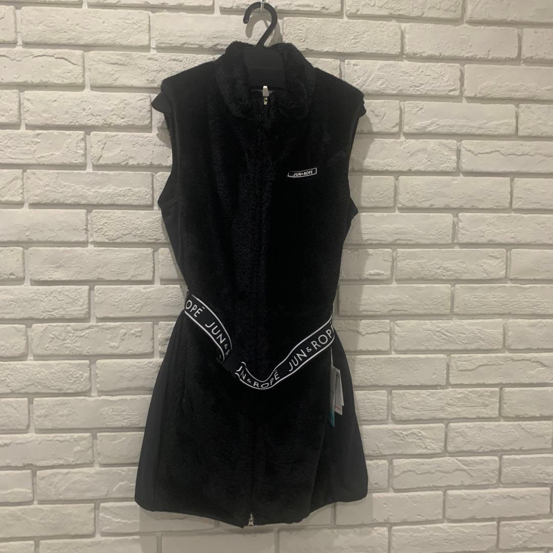 ふわふわあったか新品未使用Jun & Ropé【保温機能】ラッセルボアワンピース