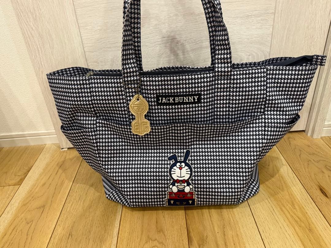 JACK BUNNY チェック柄ドラえもんゴルフバッグ