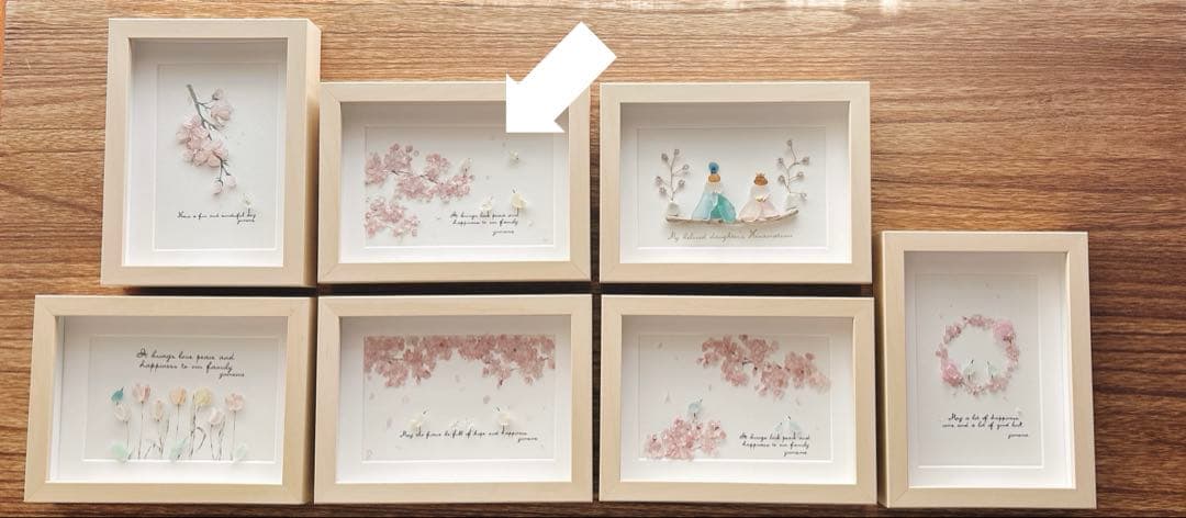 ③桜【pink*flower*happiness】春の訪れ シーグラスアート