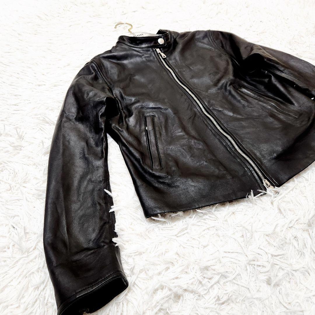 EMMETI エンメティ juri ユリ ラムレザー ジップ 黒 40