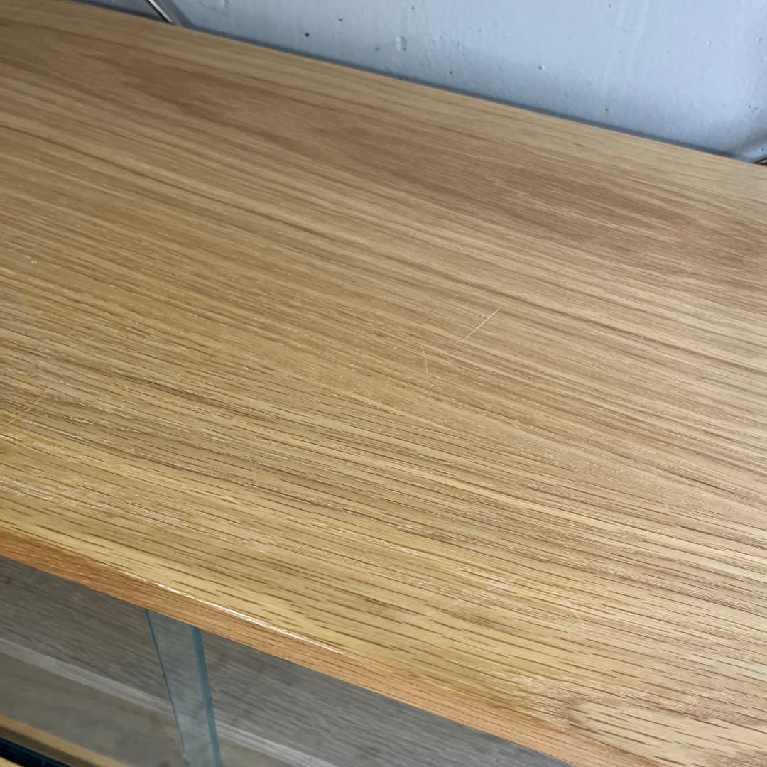 niconico★無印ステンレスユニットシェルフ　オーク材棚・カップボード