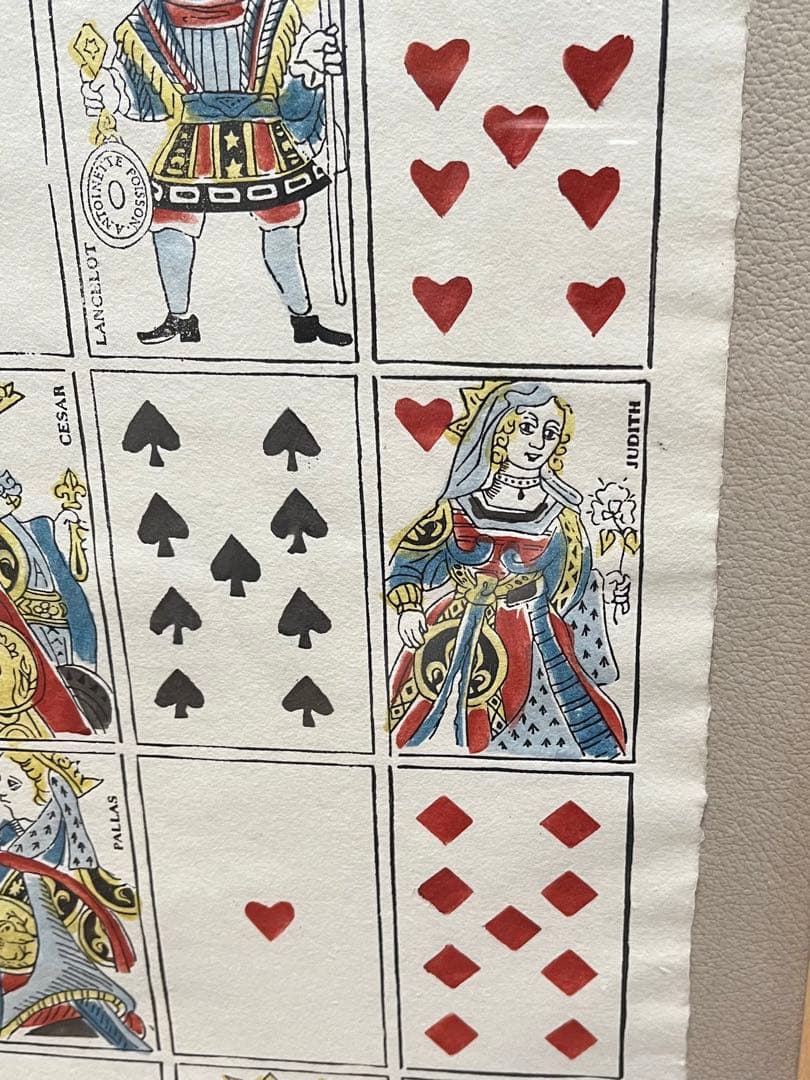 アントワネット・ポワソン　 ドミノペーパー　額装　トランプカード