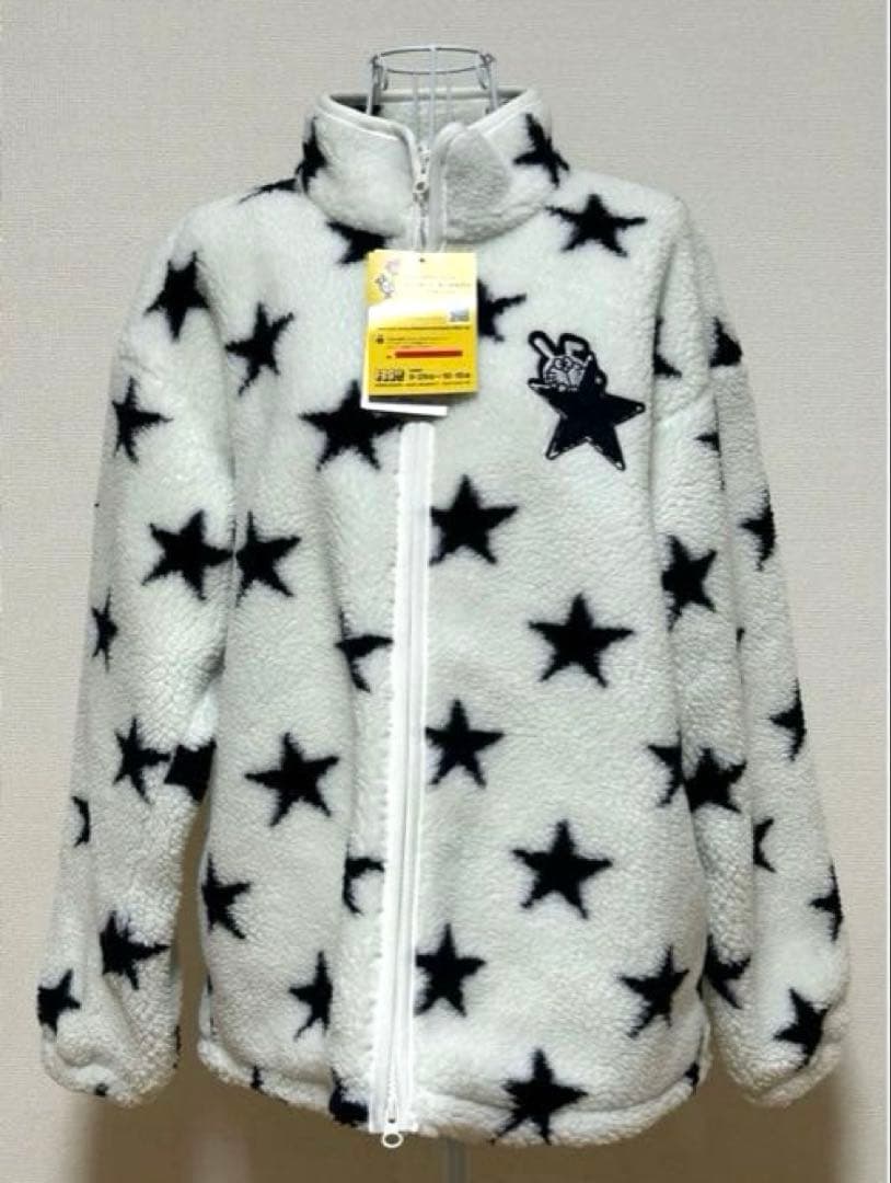 ★新品未使用 ジャックバニー[ドラえもん]フルジップ星柄ボアブルゾン サイズ1★