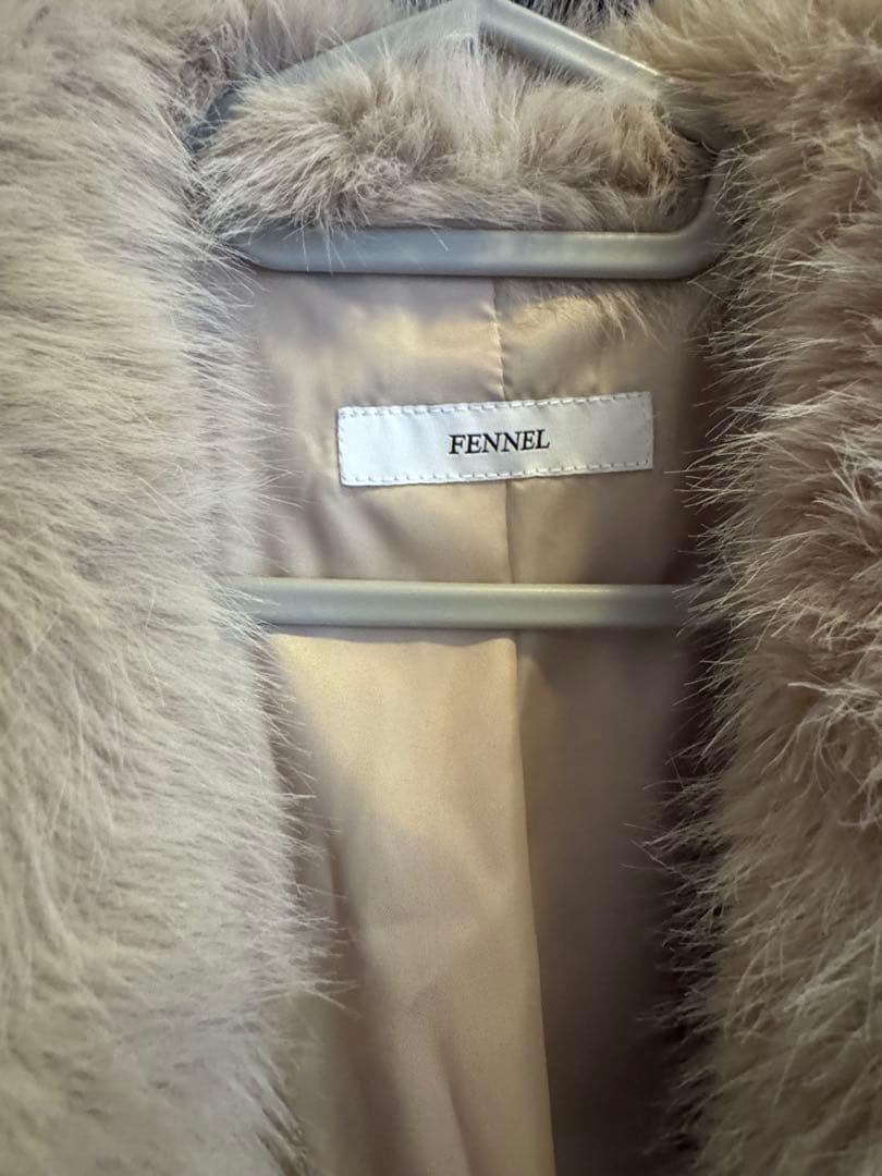 美品FENNELエコファーボリュームジャケット