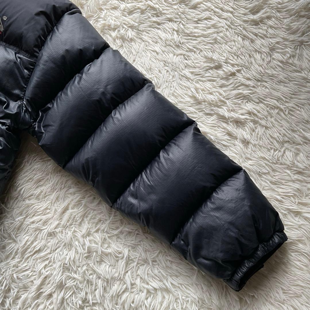 人気✨90's ファーストダウン　ダウンジャケット　M ヌプシ型　ブラック　刺繍