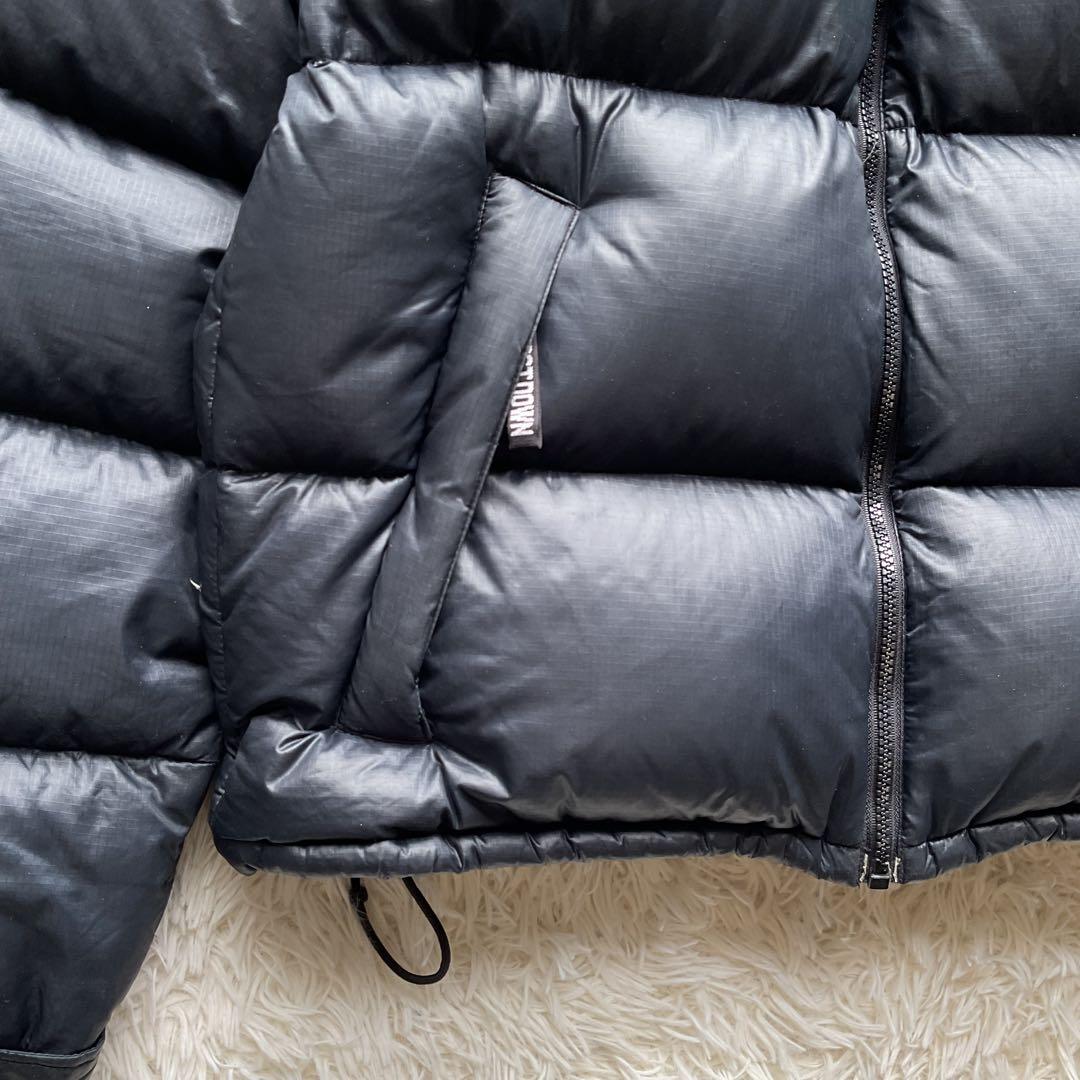 人気✨90's ファーストダウン　ダウンジャケット　M ヌプシ型　ブラック　刺繍