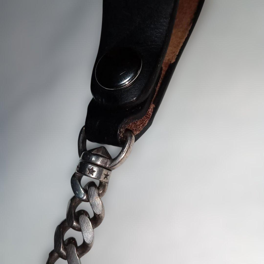 オーパス インセプション ウォレットチェーン シルバー サドルレザー