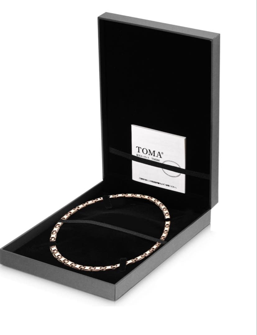 正規品 TOMA ピンクゴールド色　磁気ネックレス(保証書カード付き)