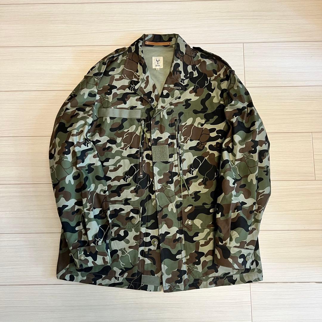ク*ム様 【美品】scye ライノカモプリント ミリタリージャケット 38サイズ