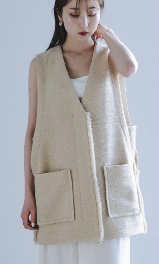 NOBLE ELENI ツイードフリンジジレ