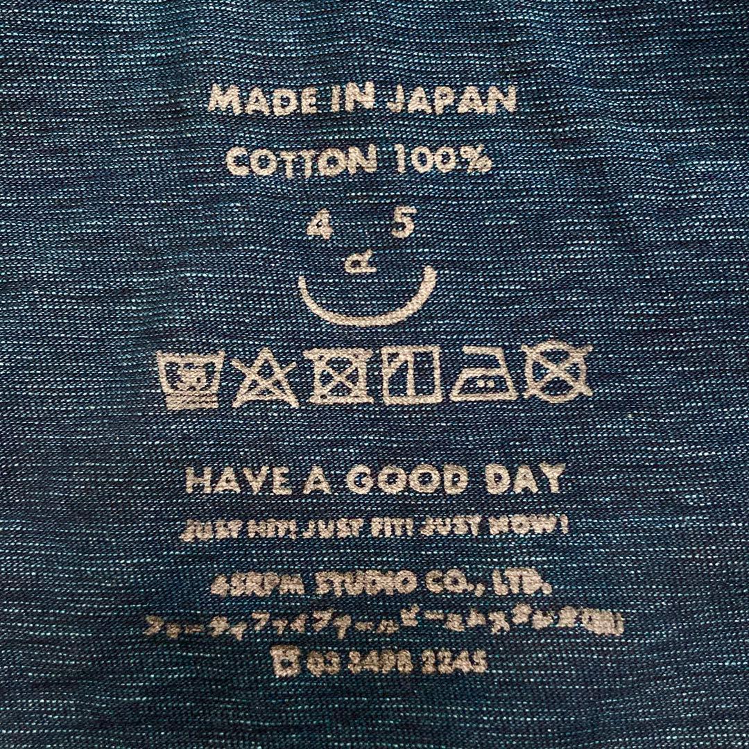 【美品】45Rでこぼこ天竺の908クロスビーオール(インディゴ) サイズ3