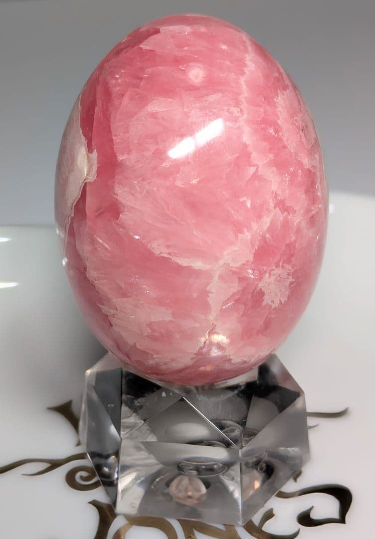 よ*み様 【インカローズ】 ロードクロサイト エッグ アルゼンチン産 卵型 天然