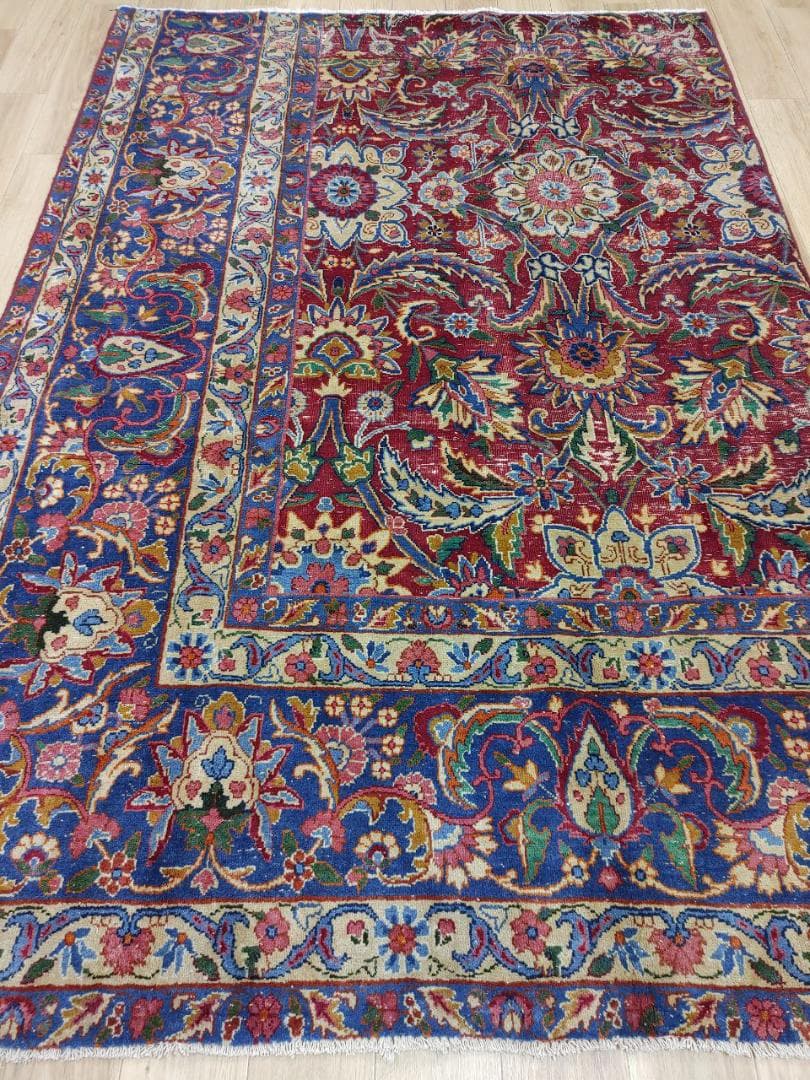 ペルシャ絨毯 ペルシャヴィンテージラグ 220x146 手織り オールド