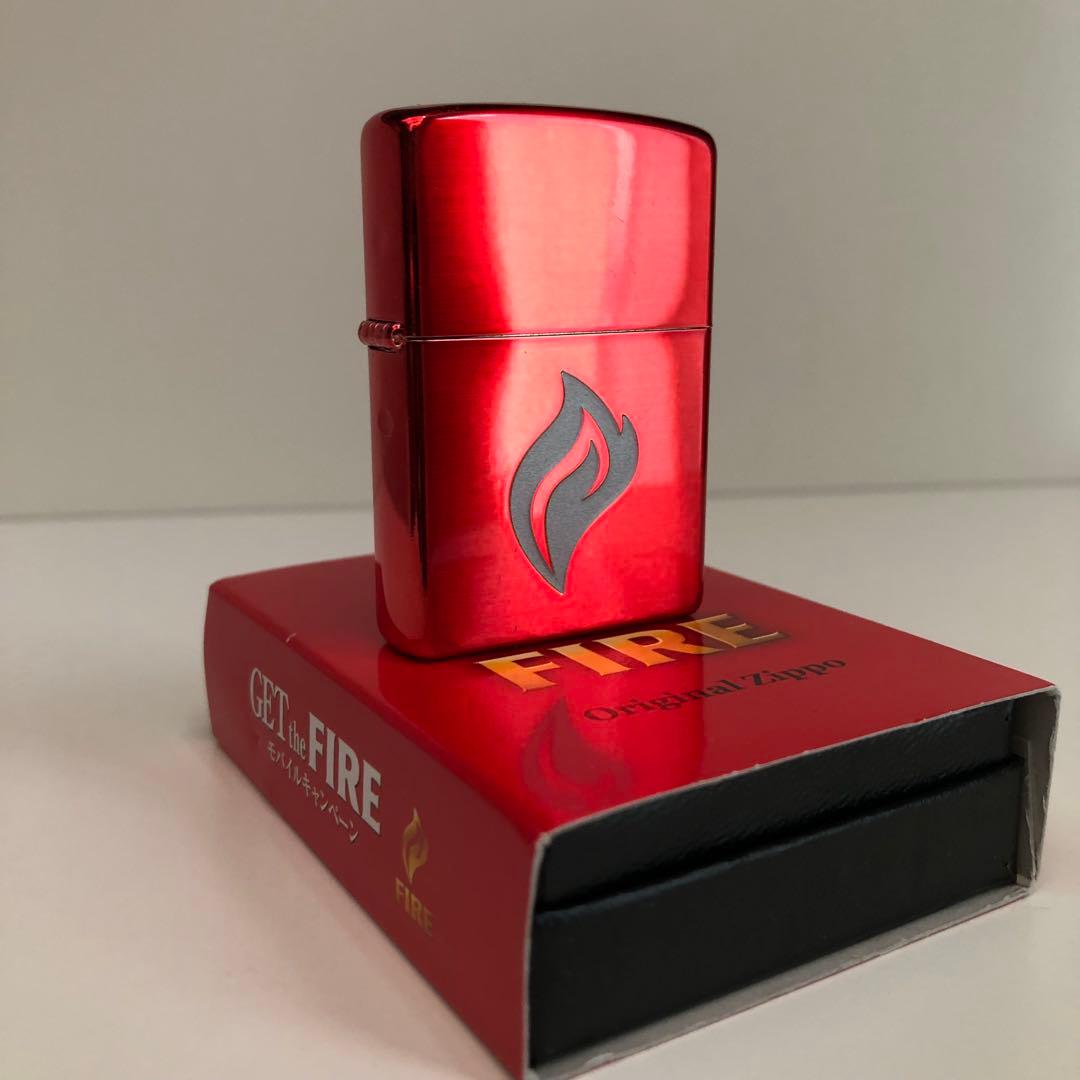 メジロ　希少キリンファイアZIPPO 非売品レアレッド色ZIPPO