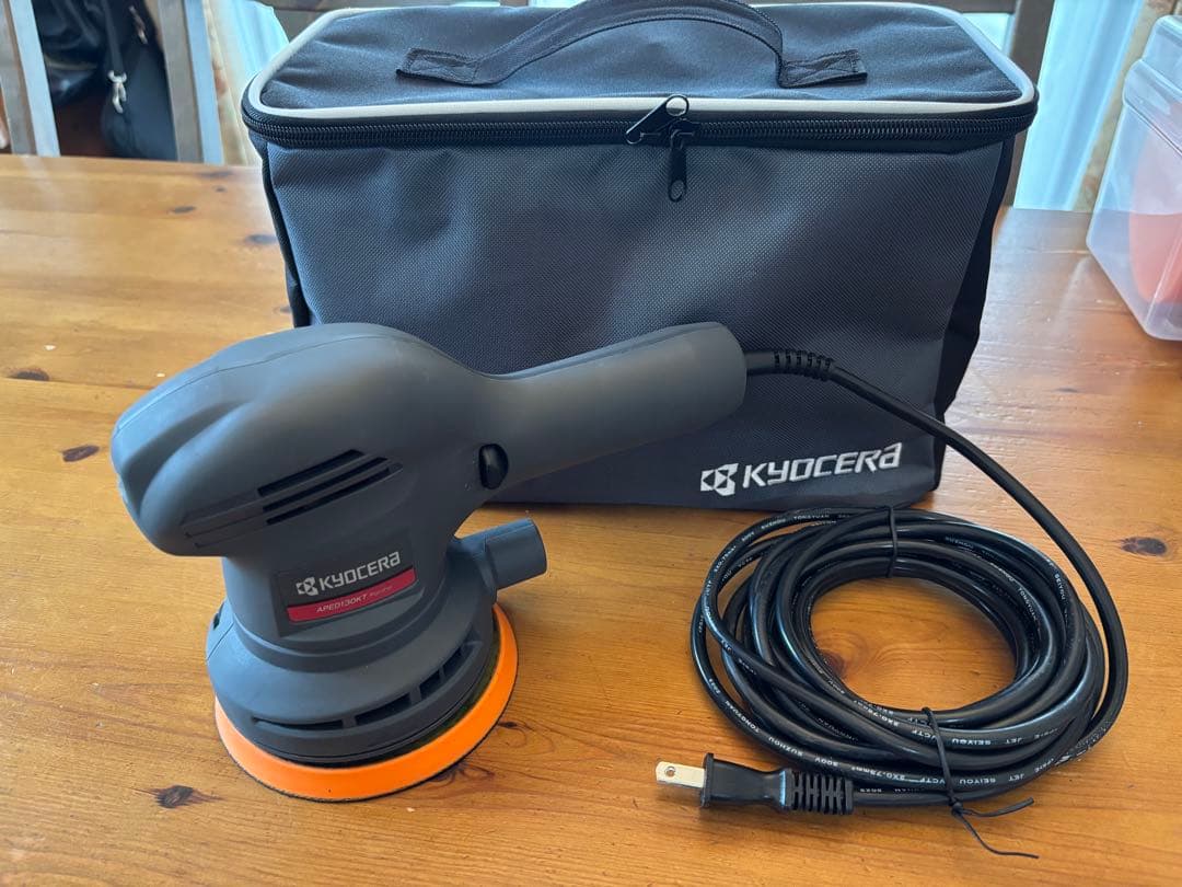 【美品】京セラ (旧リョービ)ダブルアクションポリッシャーAPED130KT