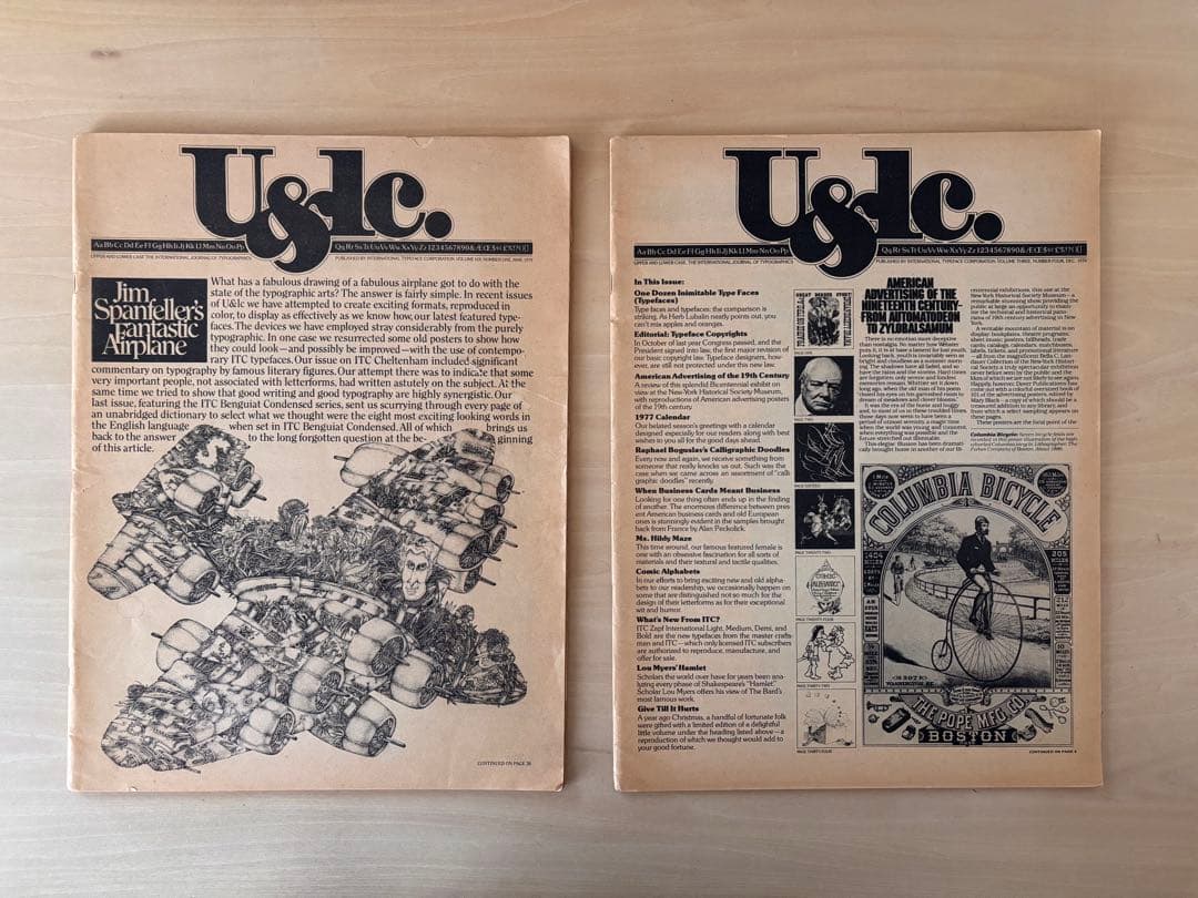 Herb Lubalin ハーブ・ルバーリン　ITC会報誌　オリジナル2冊セット