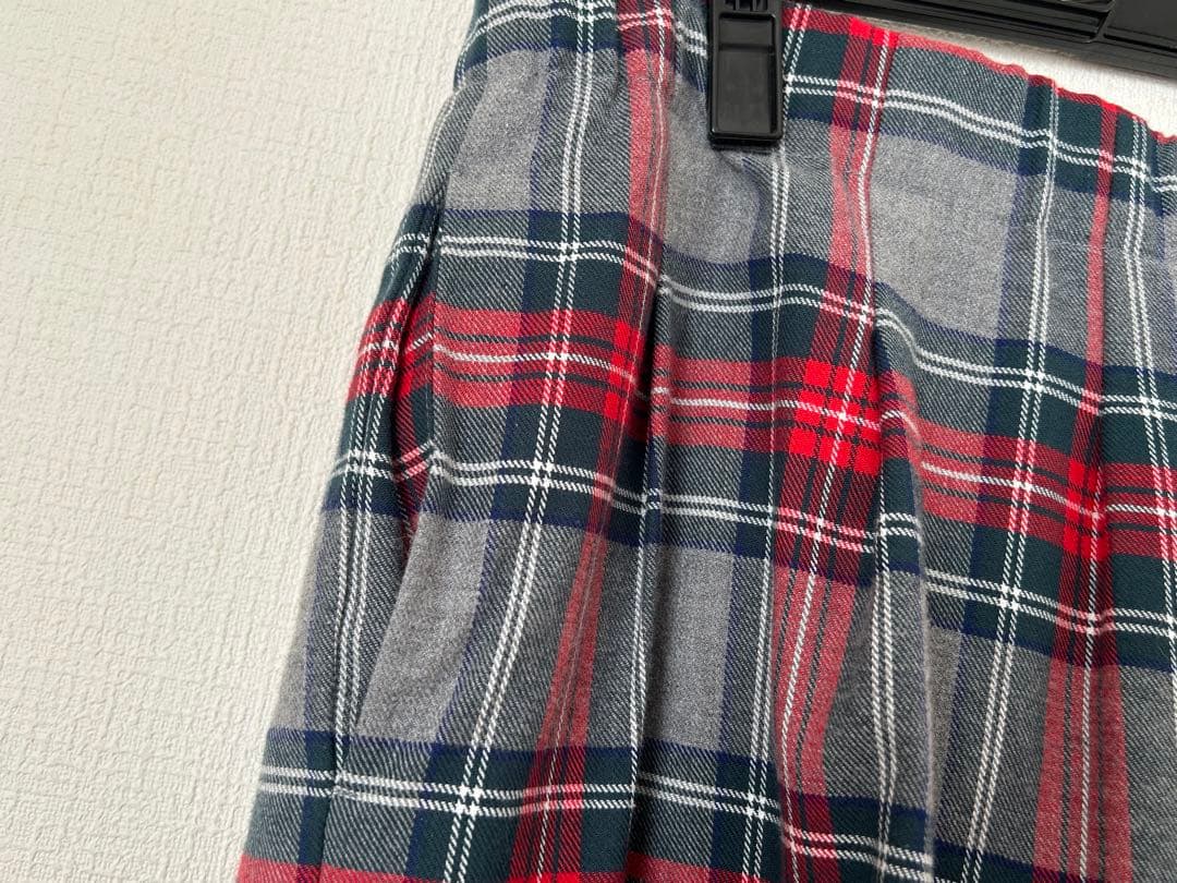 yukiemon 3L チェック スターパンツ グレー