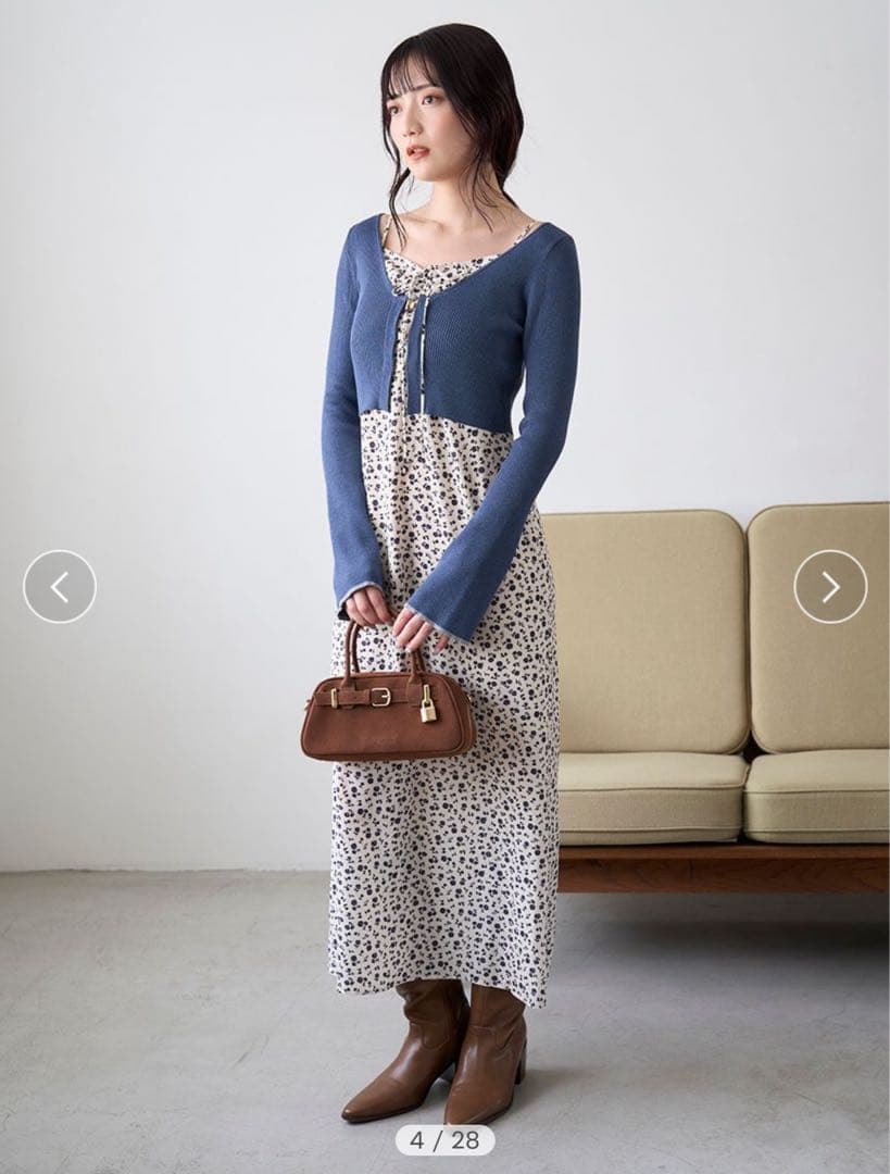 LILY BROWN / ニットカーデセットバリエーションキャミワンピース