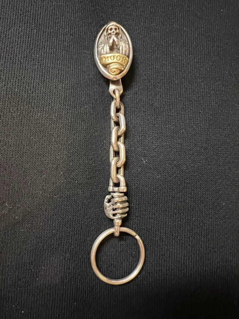 ケルトアンドコブラ キーチェーン 美品 HOOK ケルト＆コブラ シルバー 真鍮