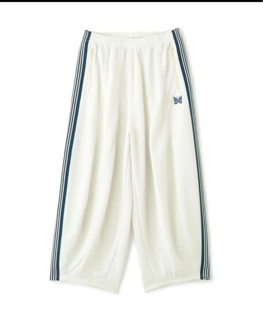 ヒザデル　ホワイト　ブルー　needles トラックパンツ